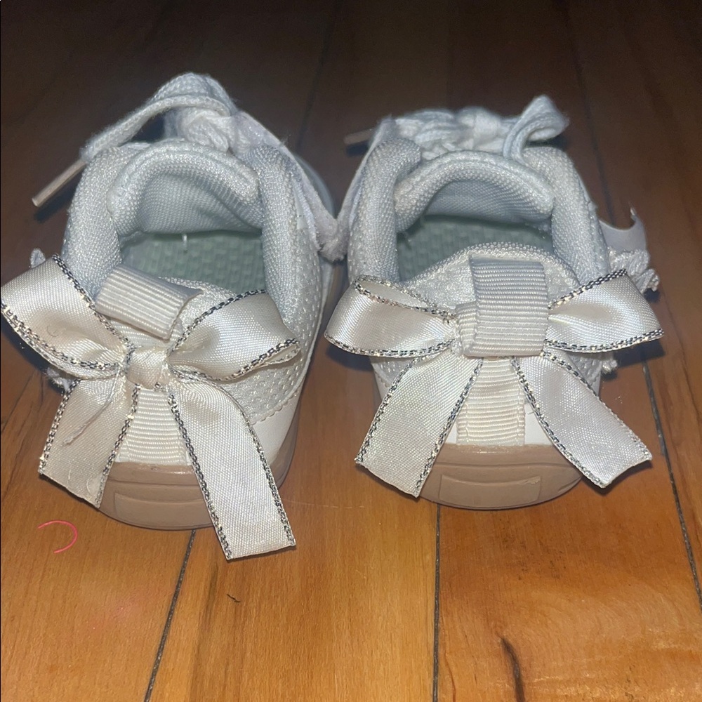 Kids White Sneakers - Picture 2 of 3